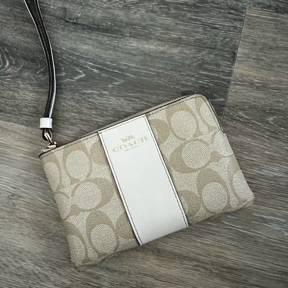 Coach Beige Wristlet - Picture 2 of 2